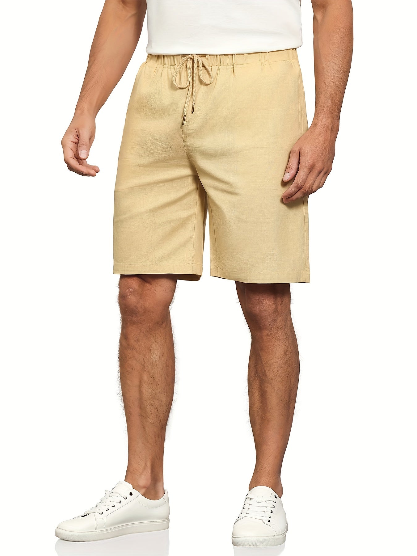 Khaki Sommer-Shorts für Herren - Tim