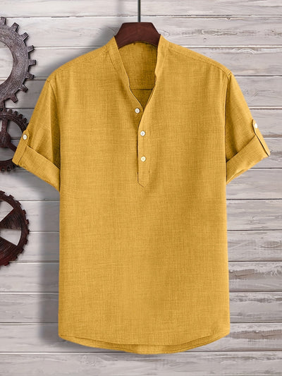 Khaki Henley-Shirt - Lukas