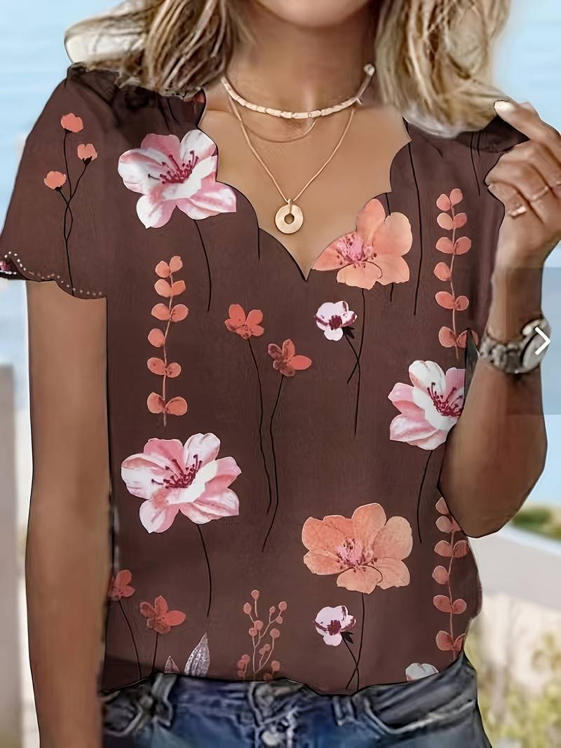 Jennifer – bluse mit blumendruck für den frühling