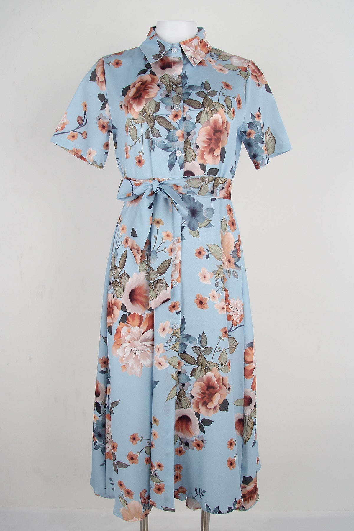 FloralBreeze Midi-Wickelkleid