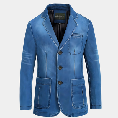 Lio - Klassischer Blazer mit Denim-Design