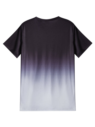 Graues Gradient V-Ausschnitt T-Shirt für Herren - Ben