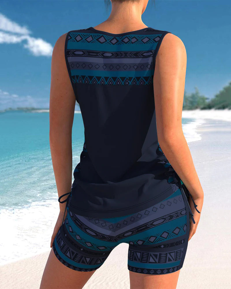 Geometrischer Druck Tankini Set - Sharel