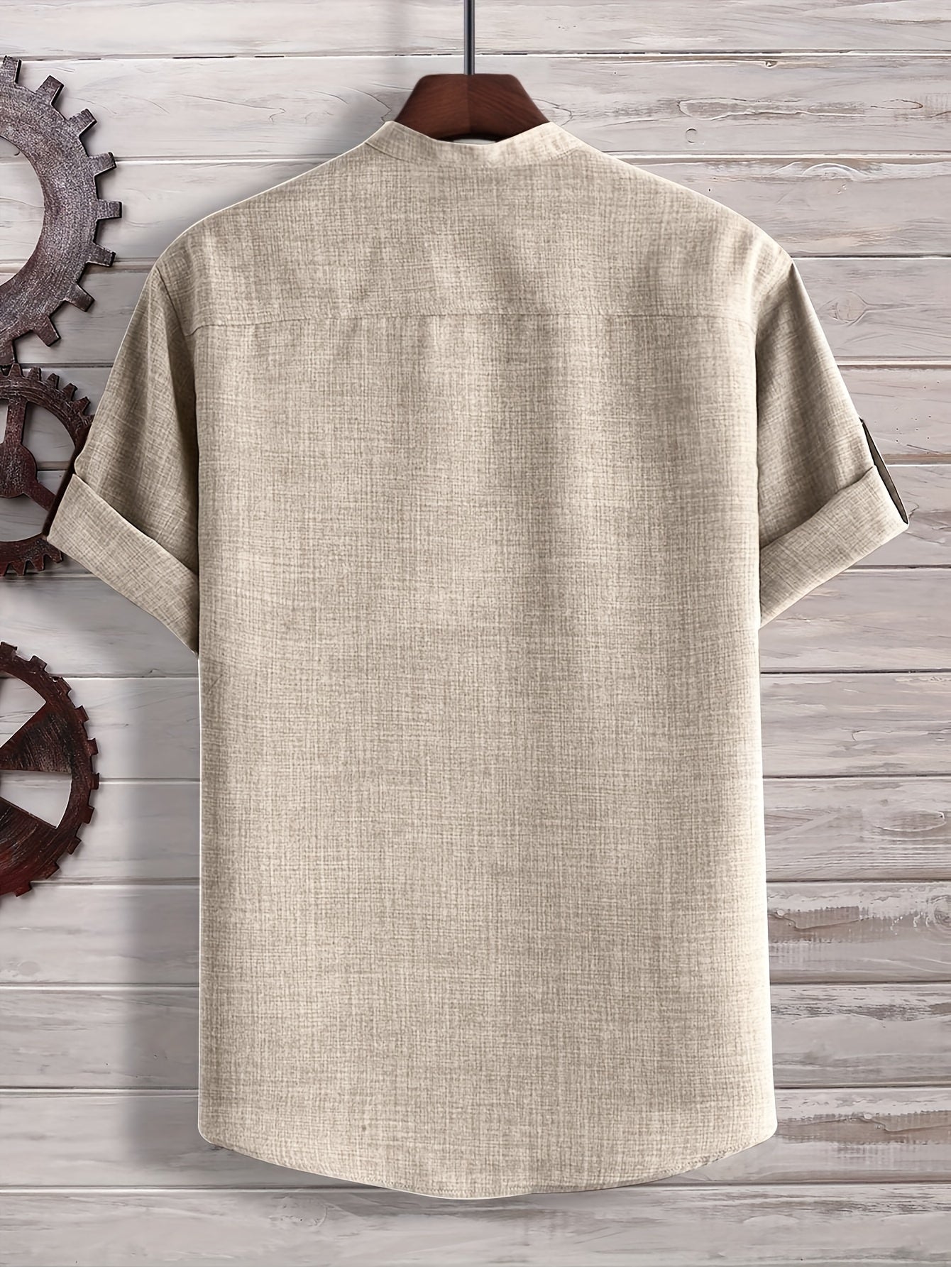 Khaki Henley-Shirt - Lukas