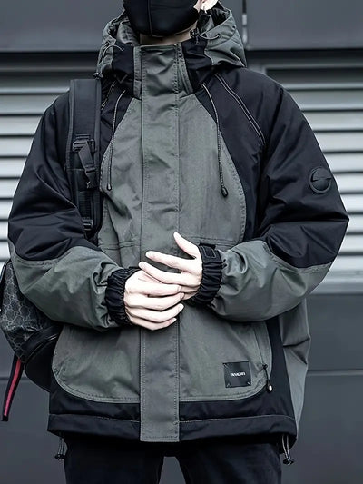 Lässige Windbreaker-Jacke mit Kapuze für Herren - Loose Fit