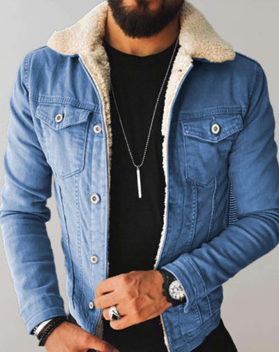 DolceMode | Jeansjacke mit Fleecekragen