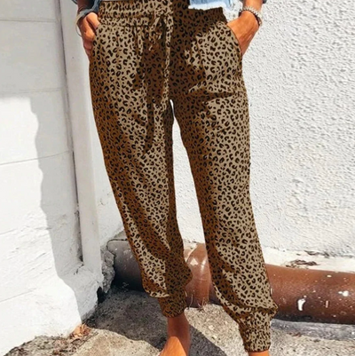 Ilaria - Weit geschnittene Hose mit Leopardenmuster