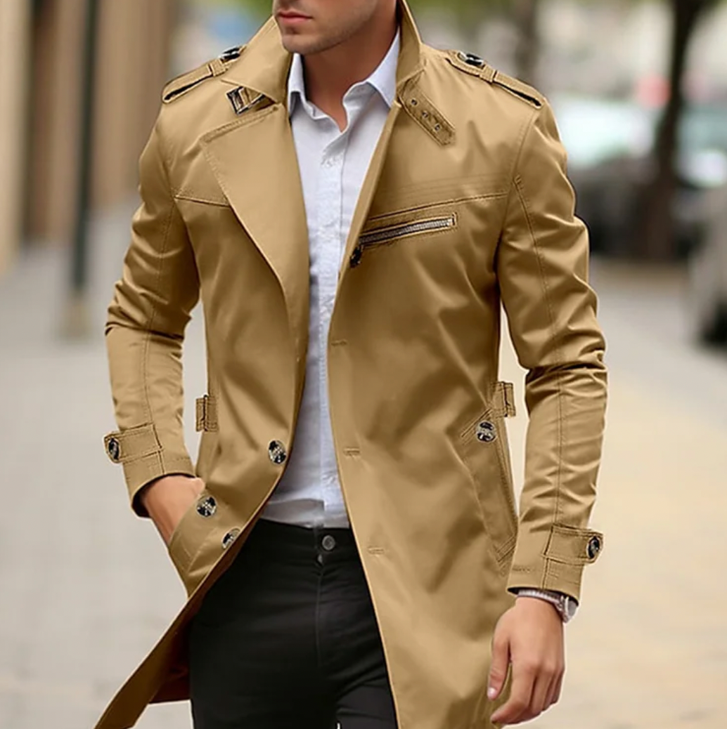 DolceMode | eleganter frühlings-trenchcoat für herren