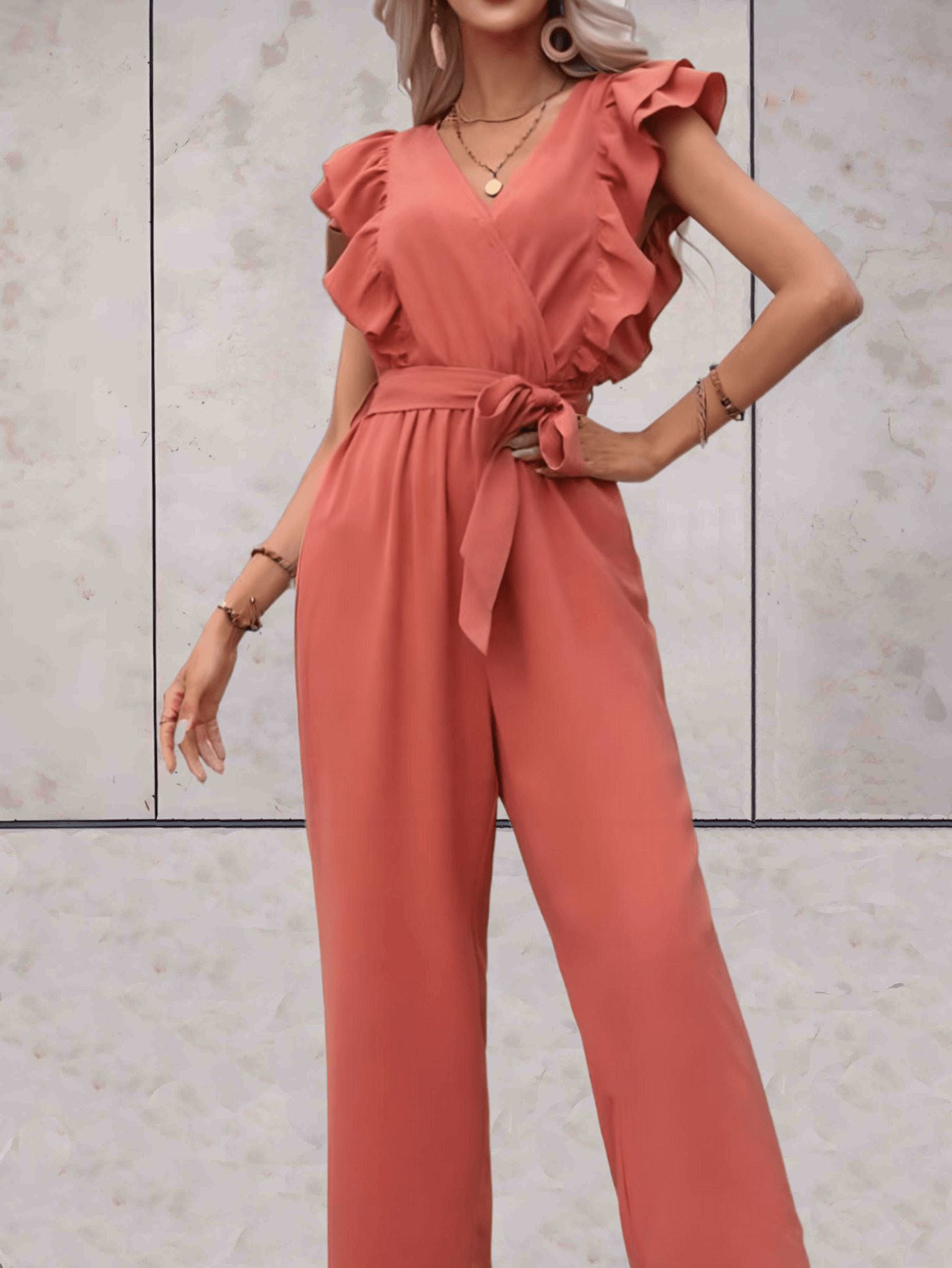 DolceMode | Jumpsuit mit gerafften Ärmeln