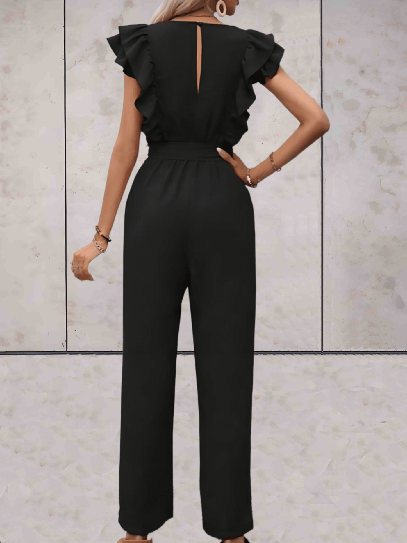 DolceMode | Jumpsuit mit gerafften Ärmeln