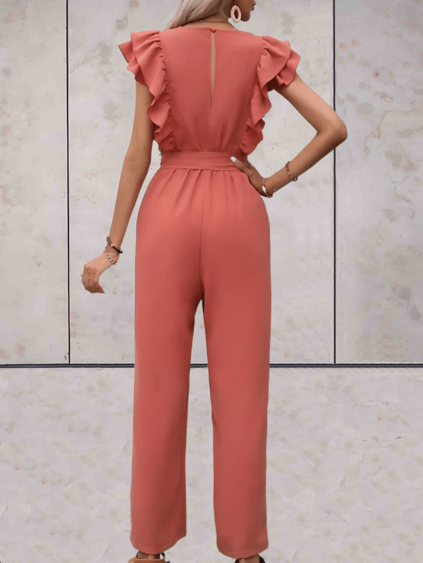 DolceMode | Jumpsuit mit gerafften Ärmeln