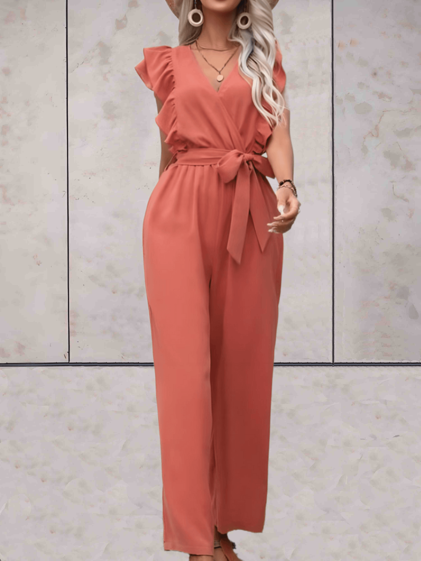 DolceMode | Jumpsuit mit gerafften Ärmeln