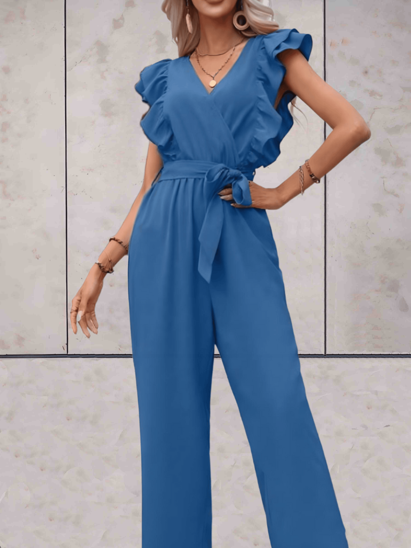 DolceMode | Jumpsuit mit gerafften Ärmeln