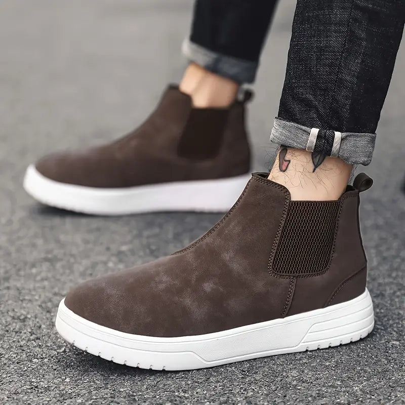 Chelsea-Stiefel für Männer - High-Top Slip-On mit Gummiband