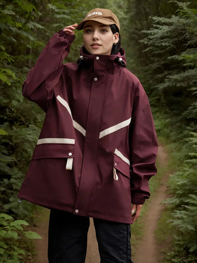 Wasser- und winddichter Regenmantel Color Block Sports Windbreaker