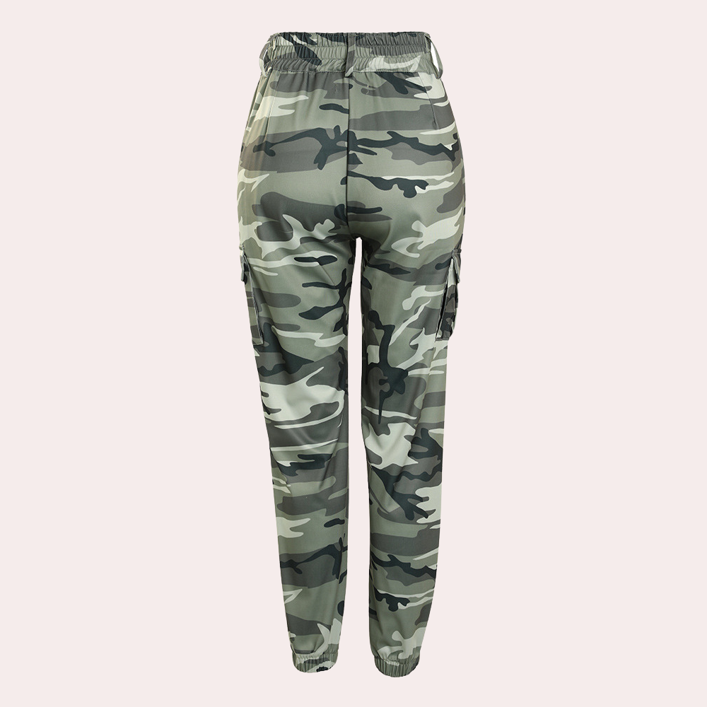 Camouflage dames cargobroek