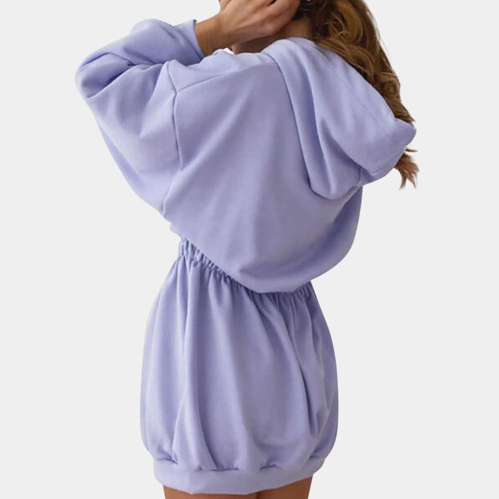 Oversized damesjurk met capuchon