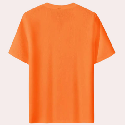 Heren-T-shirt oranje met v-hals