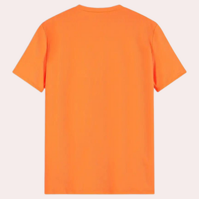 Heren t-shirt oranje met ronde hals