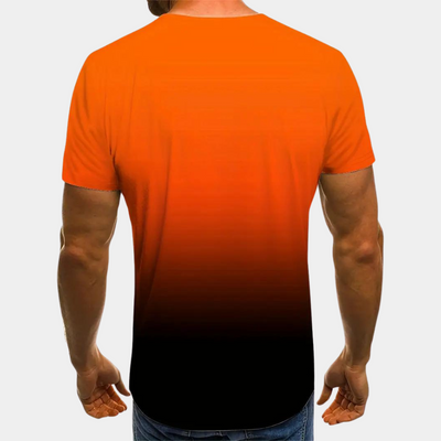 T-shirt met oranje kleurverloop