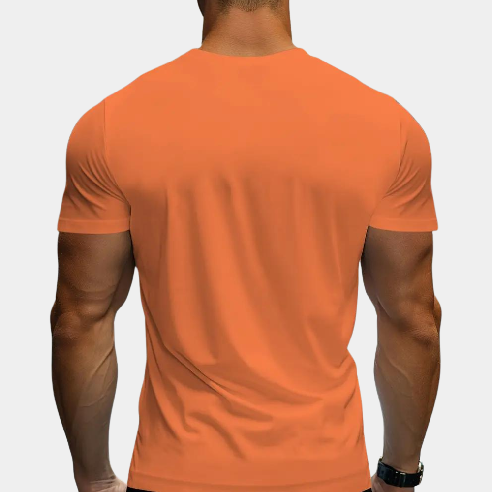 Heren t-shirt korte mouwen oranje