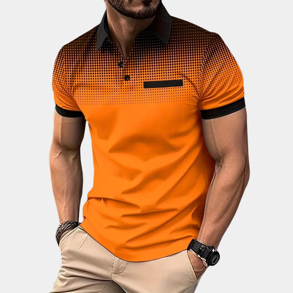 Stijlvol poloshirt met kleurverloop voor heren