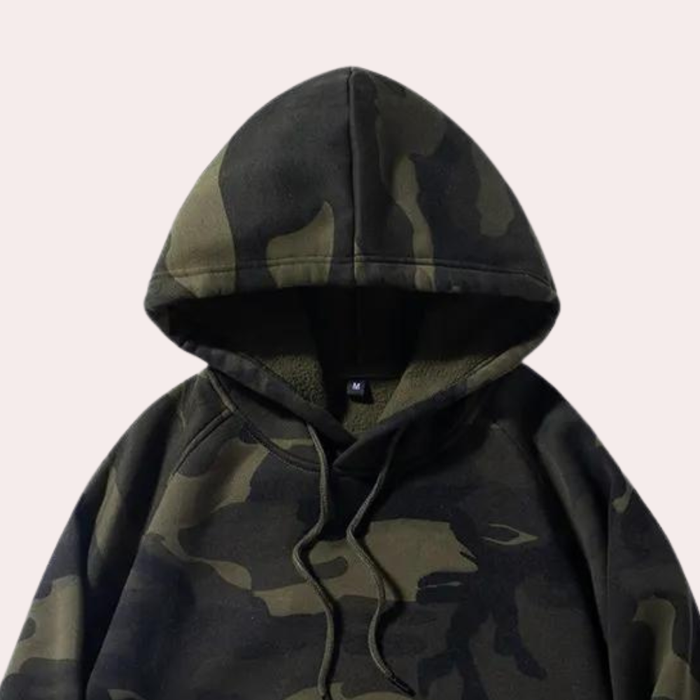 Costas – verstellbarer camouflage-hoodie für herren