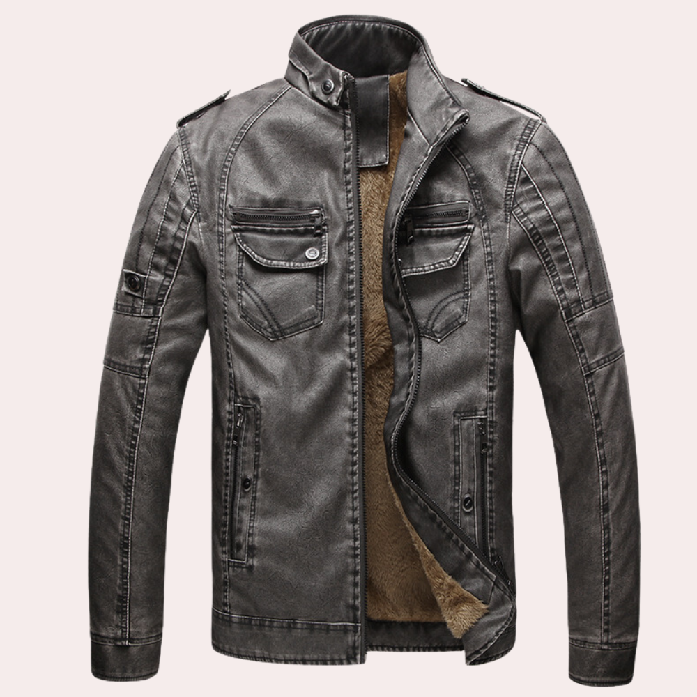 Modische Herren Lederjacke