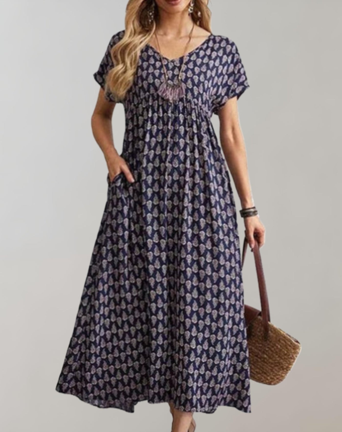 Bequemes langes Sommerkleid - Helma