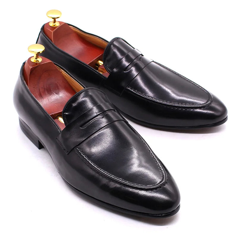 Eleganzio Penny Loafers aus echtem Leder