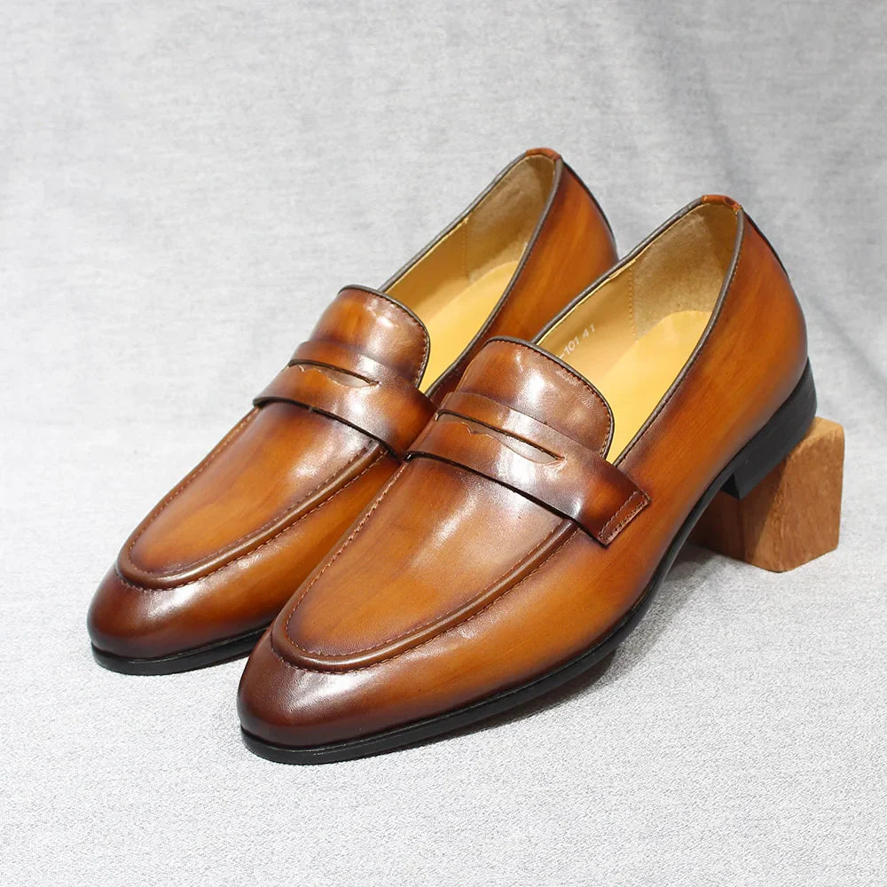 Eleganzio Penny Loafers aus echtem Leder