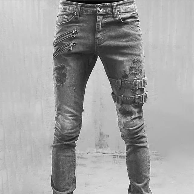 DolceMode | Gothic Schnallenjeans