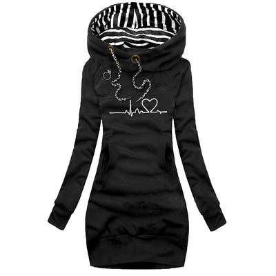 Heartbeat Pullover - Fashion Winter Pullover Kleid