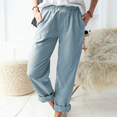 Effen casual broek