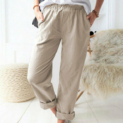 Effen casual broek