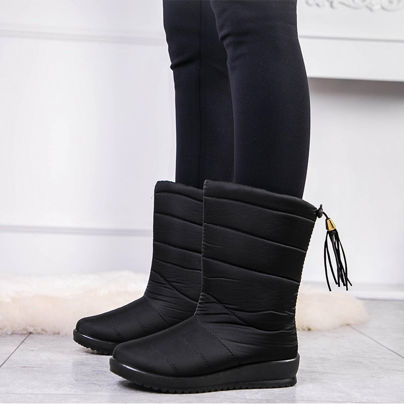 Warme weiche Damen-Winterstiefel - Suze