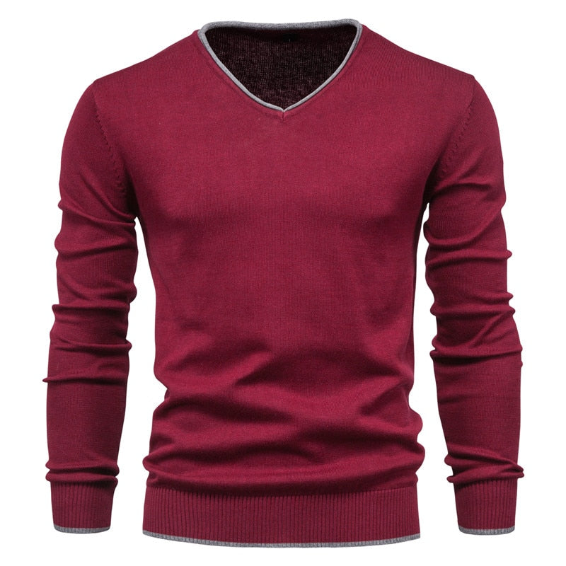 Slim Fit Pullover mit V-Ausschnitt - Toph