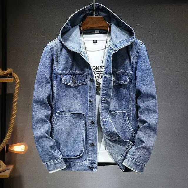 Reynan - Denim Jacke mit Kapuze