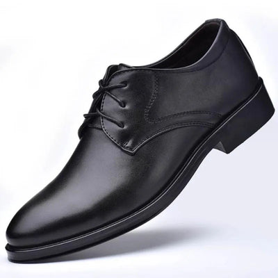 EleganZ Schwarze Leder-Business-Schuhe