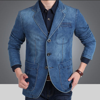 Lio - Klassischer Blazer mit Denim-Design