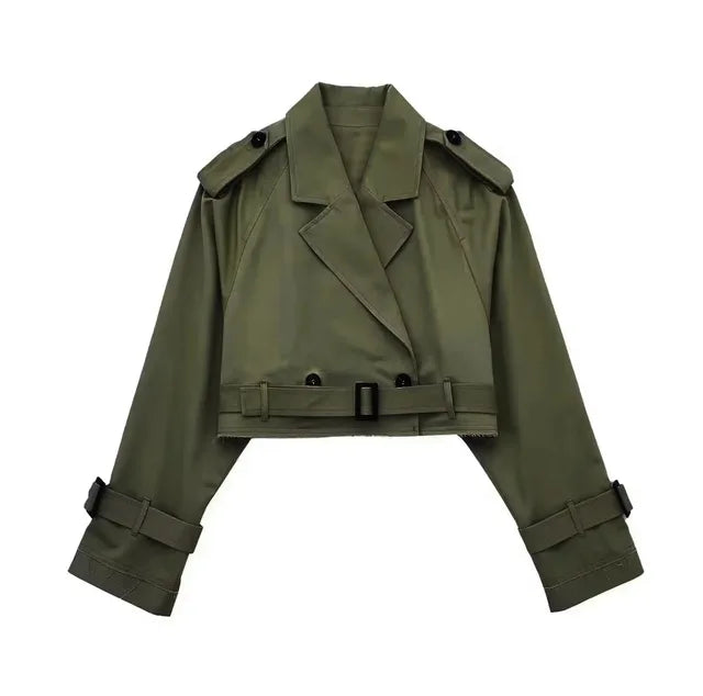 Chaya - lässiger verkürzter schicker Trenchcoat