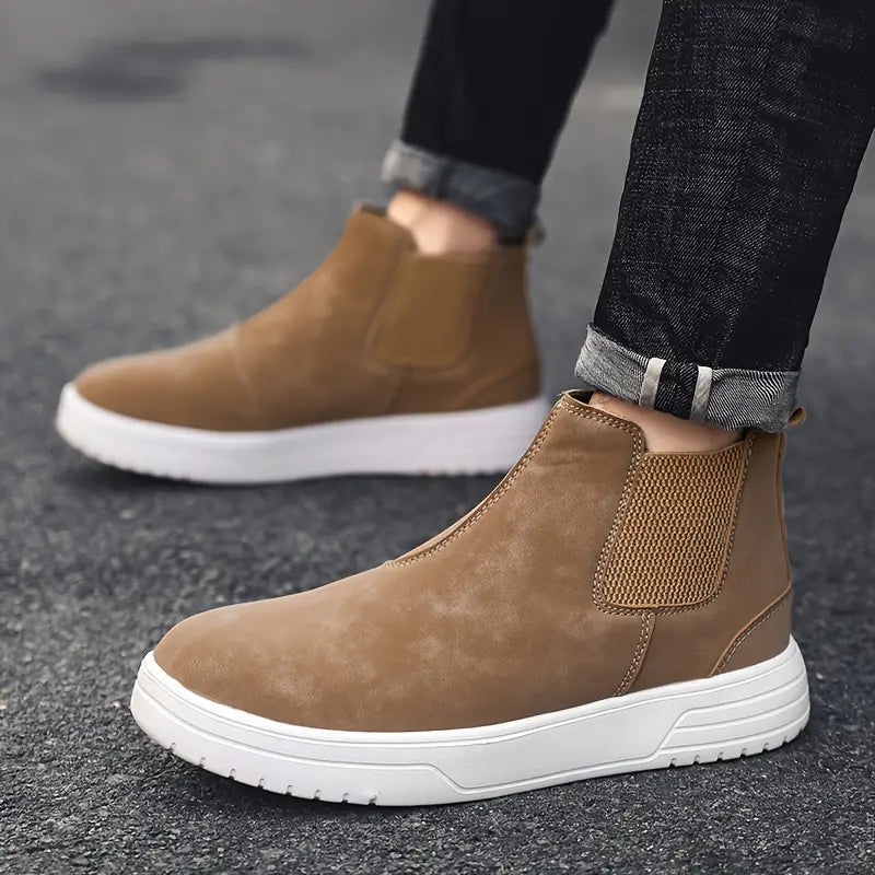 Chelsea-Stiefel für Männer - High-Top Slip-On mit Gummiband