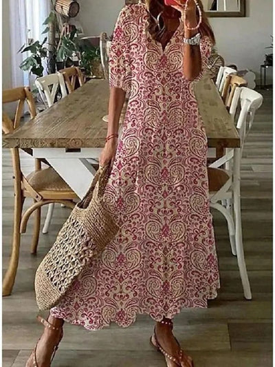 Florales Maxikleid aus Samt - Lesha