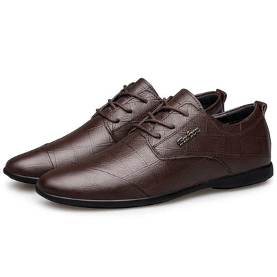 NobleMan Luxus Business Oxford aus Echtem Leder