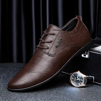 NobleMan Luxus Business Oxford aus Echtem Leder