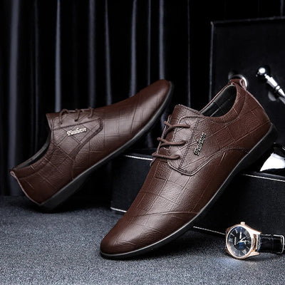 NobleMan Luxus Business Oxford aus Echtem Leder