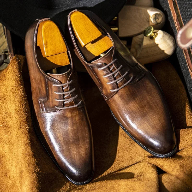 Eleganzio Luxus Herren Lederschuhe in Schwarz