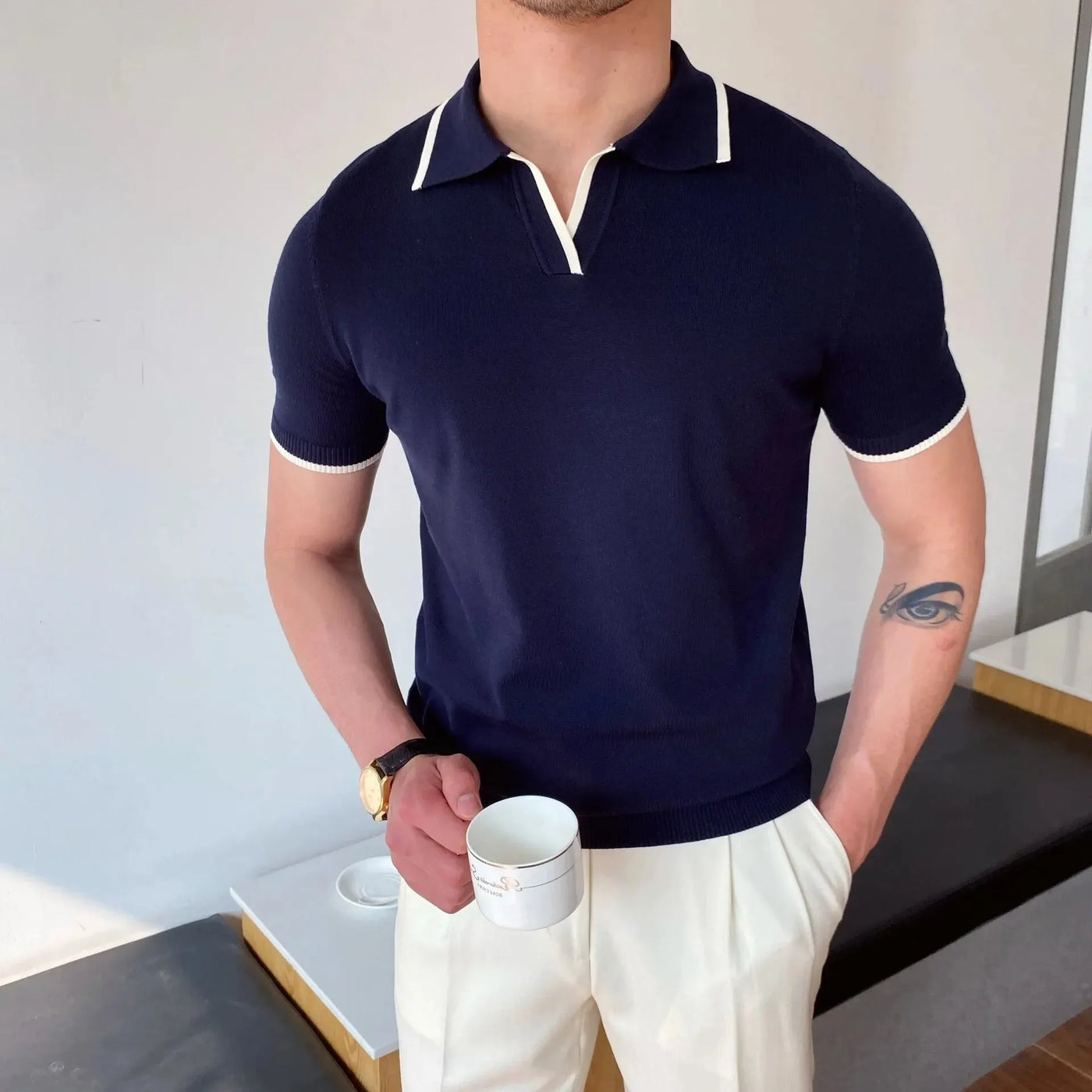 StilElite Luxus Revers Polo Shirt für Herren