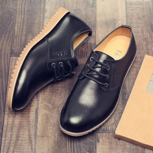 EliteWear Herren Leder Oxfords in britischem Stil