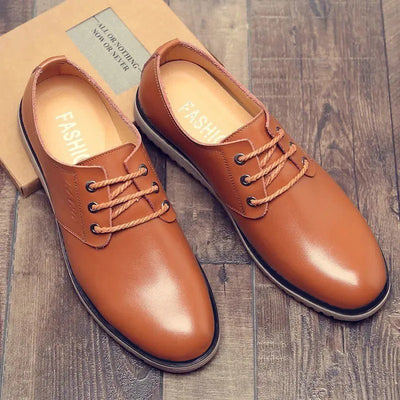 EliteWear Herren Leder Oxfords in britischem Stil